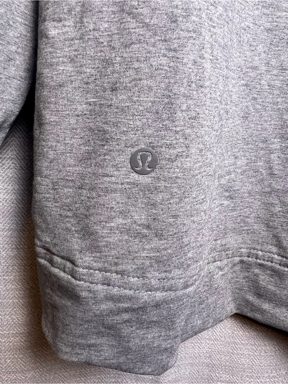 Lululemon Belle Wrap Jacket Heathered Medium Grey French Terry Size 8